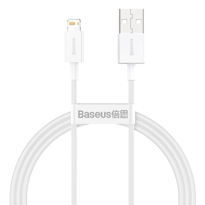 Câble de données - BASEUS - 1m - Compatible iPhone - Charge rapide 2.4A - USB-A à Lightning