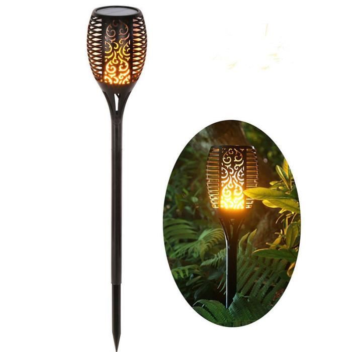 Lampe de jardin solaire flamme étincelle étanches éclairage extérieure décoration patio pelouse