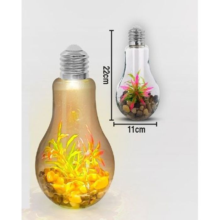 Lampe Décorative - AERON - Portable en Verre - Lumière Chaude - 22 x 11 cm - Interrupteur Supérieur