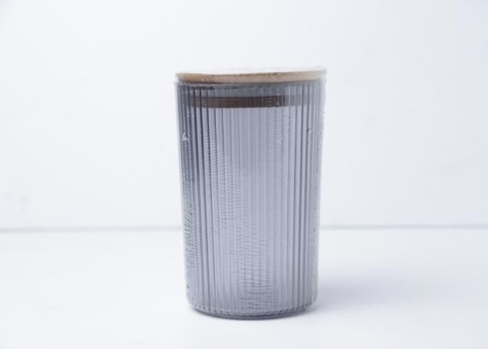 Pot de rangement Evalina - 0,8 L + Couvercle en bambou - Couleur Aléatoire