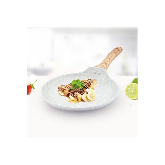 Poêle à crêpes avec revêtement antiadhésif et base induction, 24 cm