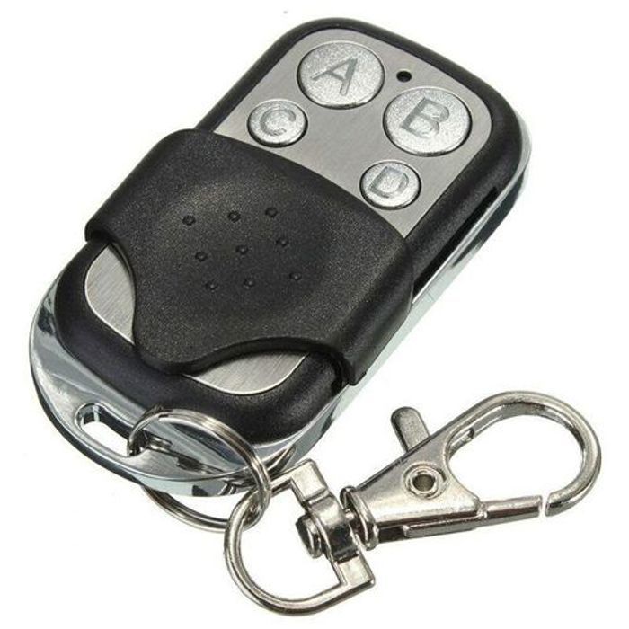 Télécommande Universelle - Non spécifié - 433 MHz - 4 Canaux - Compatible avec plusieurs dispositifs - Noir