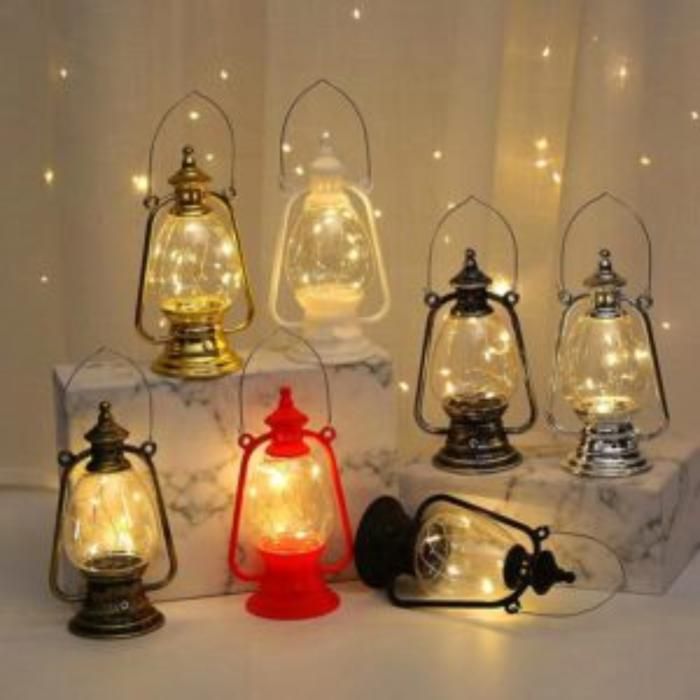 Lanterne LED Suspendue - Non spécifié - Vintage - Éclairage doux - À pile - Intérieur/Extérieur (Couleur aléatoire)