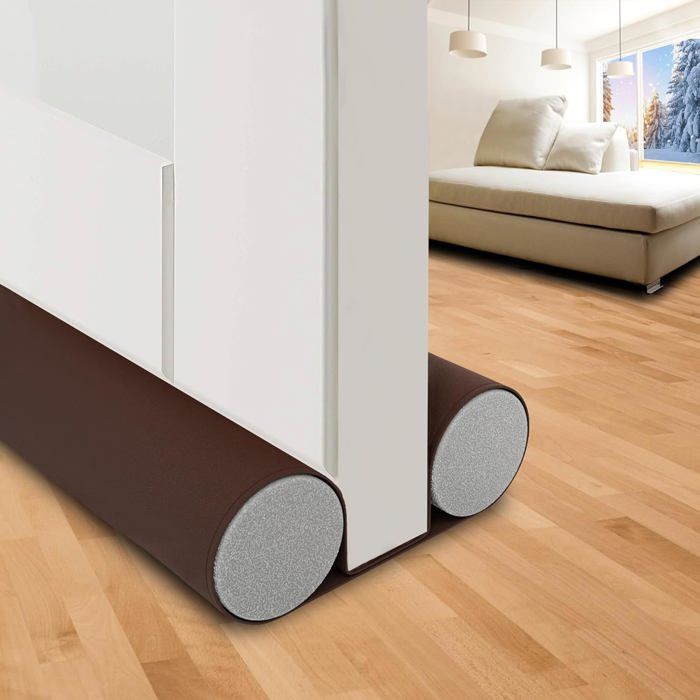 Bas de Porte Double Isolant,  90cm  , Marron