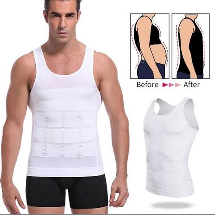 Débardeur minceur corset - Slim 'N Lift - Noir - Homme - Ajusté - Effet ventre plat