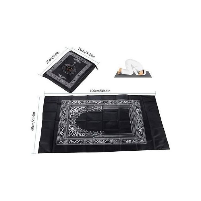 Tapis de prière - Portable - Pliable - Tissu - Design islamique - Confort optimal