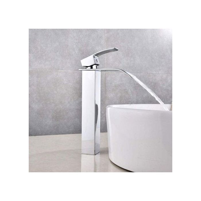 Robinet de lavabo - Mitigeur - Noir - Laiton - Monotrou - Fixe