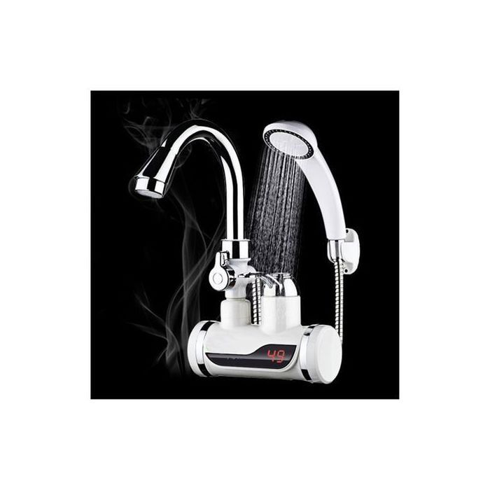 Chauffe-eau électrique affichage de la température chauffe-eau cuisine sans réservoir instantané chaud 3000W