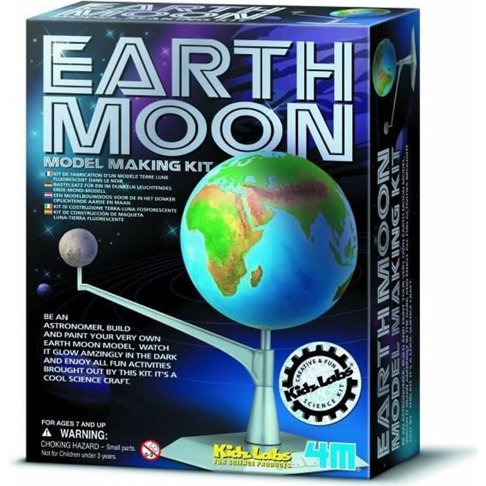 Kit de Fabrication Terre-Lune - 4M - Jeu de construction - Mixte - 7 ans - Terre-Lune