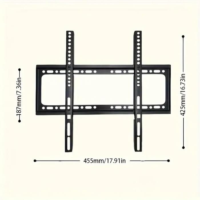 Support mural fixe - Fer - Compatible VESA 400x400mm - 26 à 65 pouces - 24,95 kg max - Ultra-fin