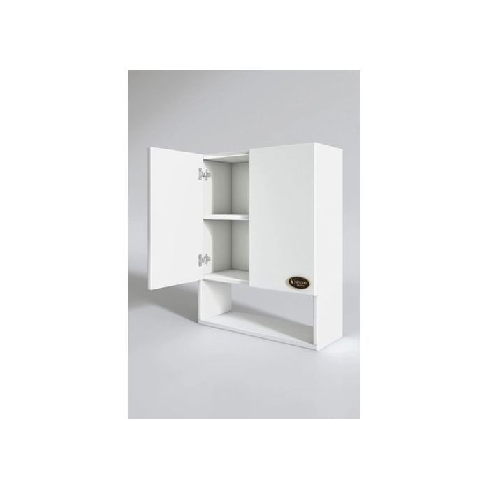 meuble de salle de bain blanc Bakunin, 60x40x20, pour cuisine, bureau (m.n.)