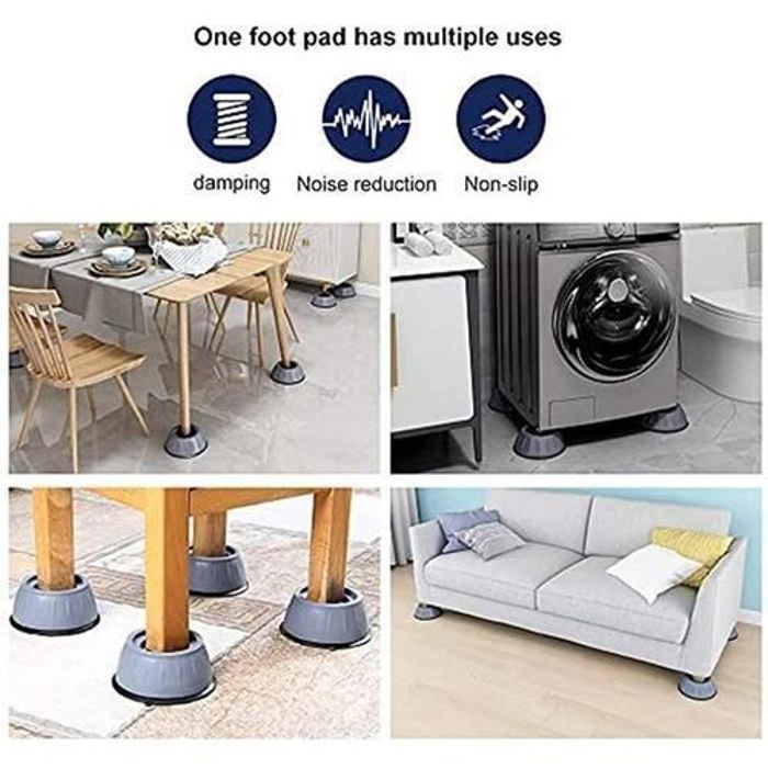 4 Tapis anti-vibration pour machine à laver et anti-dérapants