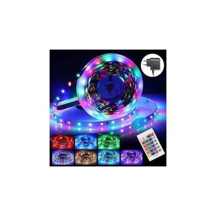 Bande lumineuse 5M 2A Couleur changeante avec télécommande
