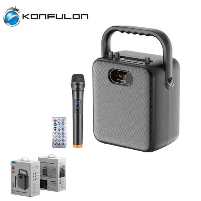Konfulon Enceinte Karaoké Konfulon Mini avec Microphone, Bluetooth 5.0 KG-01