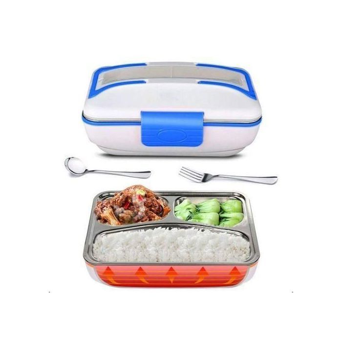 Gamelle Chauffante Électrique Portable 40W 2 Récipients Amovibles 1,5 Litre, Lunch Box chauffante pour Camion, Bebé, Ecole, Bureau