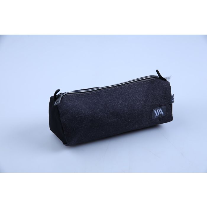 TROUSSE TRIANGULAIRE 1 ZIP DENIM NOIR AUCHAN