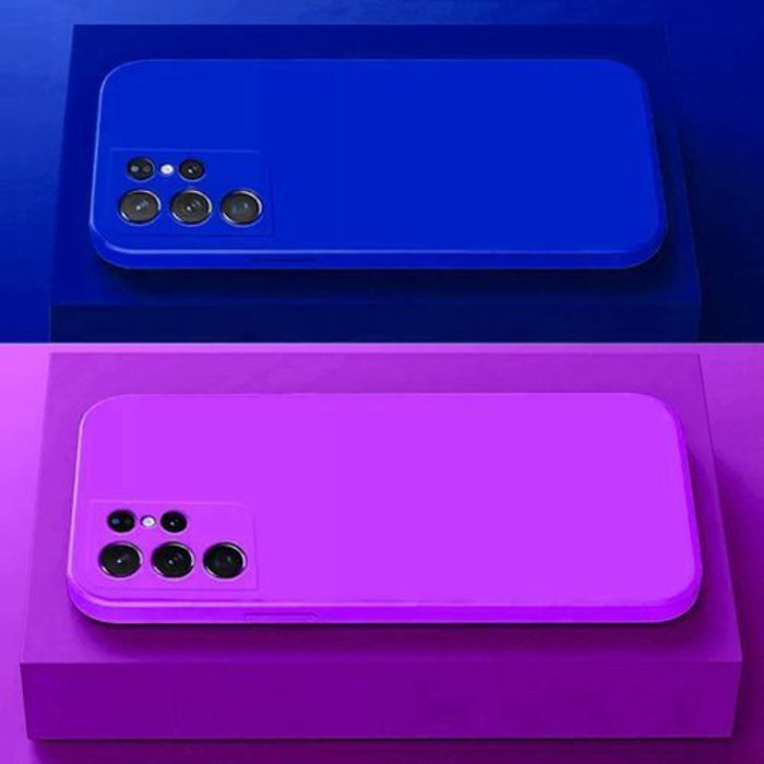Pack : Pochette Pour Samsung S21 Ultra Mate Bleu + Mauve