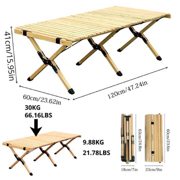 Table de pique-pliante Camping