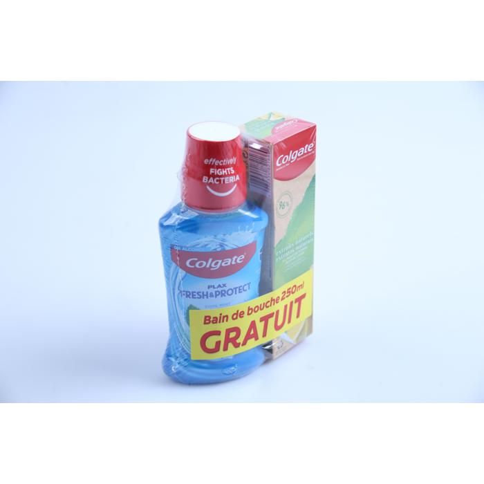 Dentifrice et bain de bouche - COLGATE - Lemon - 250 ml - Hygiène bucco-dentaire - Fraîcheur citronnée