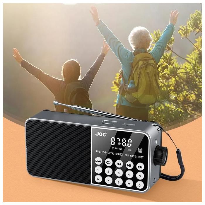 Radio Portable Rechargeable, prise en charge de la carte TF, clé USB, Compatible Bluetooth 5.4, réglage du bouton