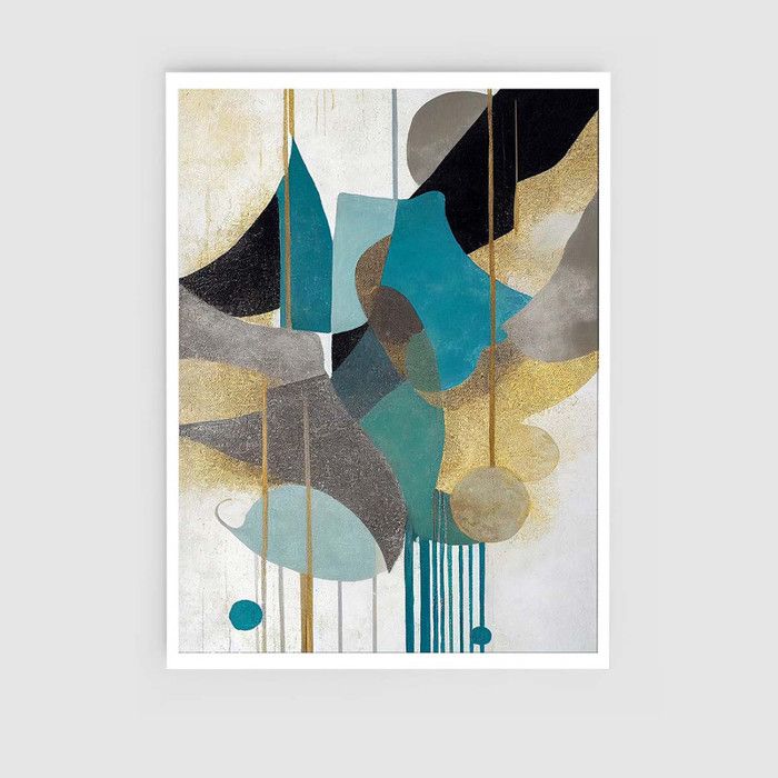 Tableau Décoration Abstrait Chic : Chic Silhouette -60 x 90 cm-Tableau marocain Cadre Blanc