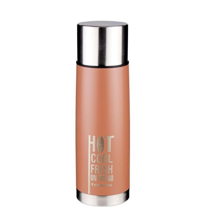 Bouteille isotherme - TAURUS - 500ml - Acier inoxydable - Orange - Double paroi