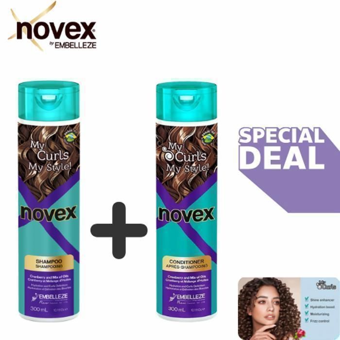 Shampoing et Après-shampoing - NOVEX - Mes Boucles - 300ml - Hydratation - Définition des boucles