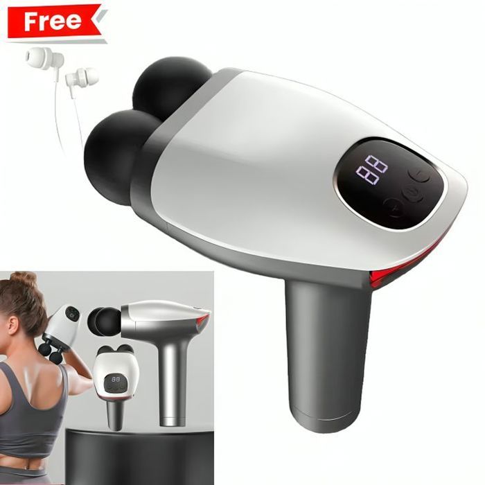 Pistolet De Massage Musculaire, 10 niveaux de vitesse SL-921 + écouteur Heavy bass Gratuit