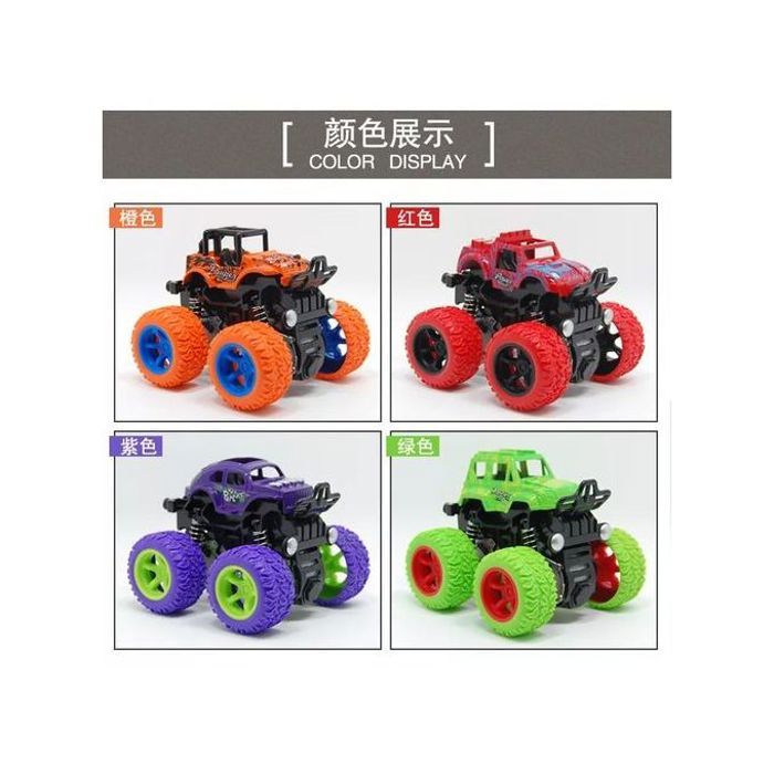 Lot de 4 monster trucks - jouets pour enfants