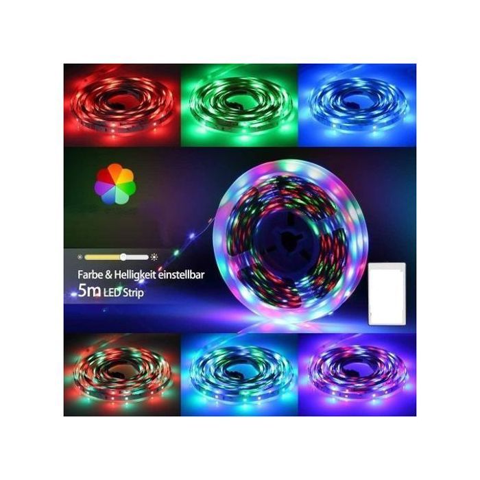 Bande LED RGB 5M - avec Contrôleur à Distance
