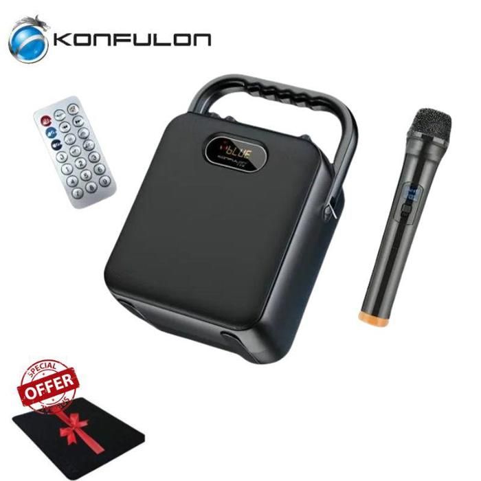 Konfulon Haut Parleur Wireless Speaker 30w Bluetooth 5.0 ,TF Card USB Aux Jack  2400mAh