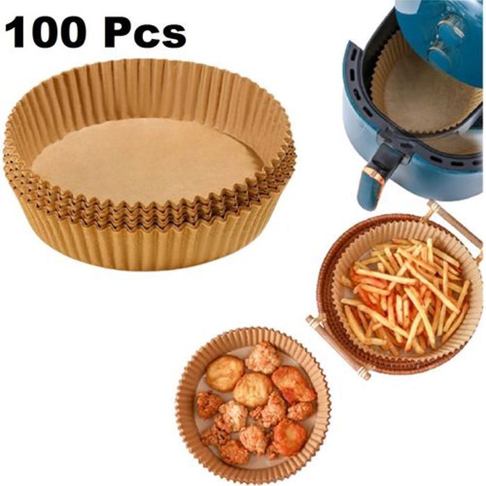 Panier en papier pour friteuse à Air, papier de cuisson pour ait fryer 100 pcs