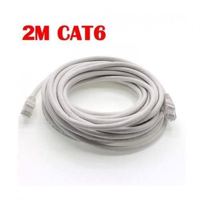 Cable Réseau Ethernet RJ45 CAT6 2M pour : ADSL/LAN/Récepteur/TV/PC/Camera