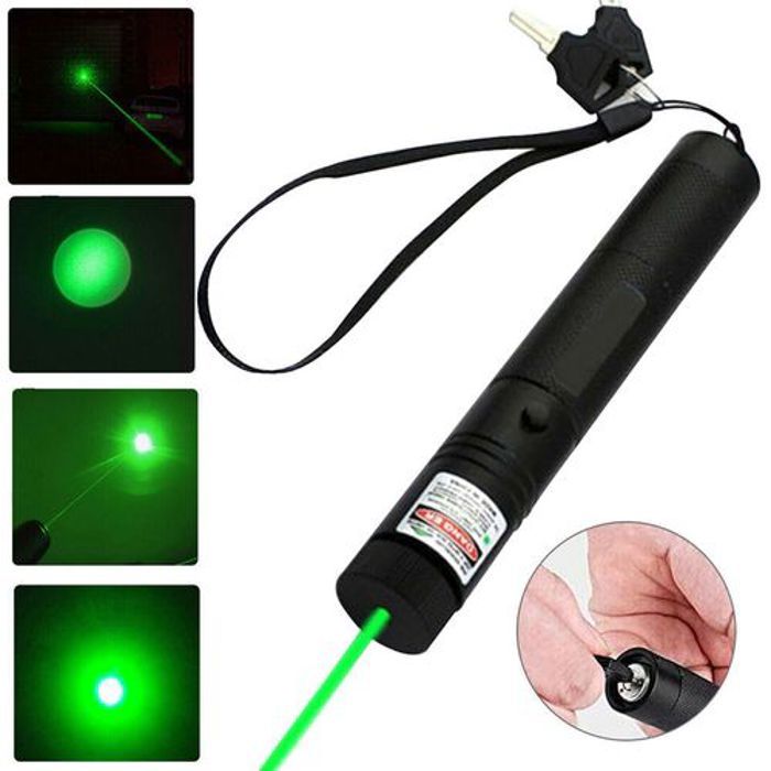 Pointeur laser vert - SD - 200mw - Haute puissance - Clé de sécurité - Mixte