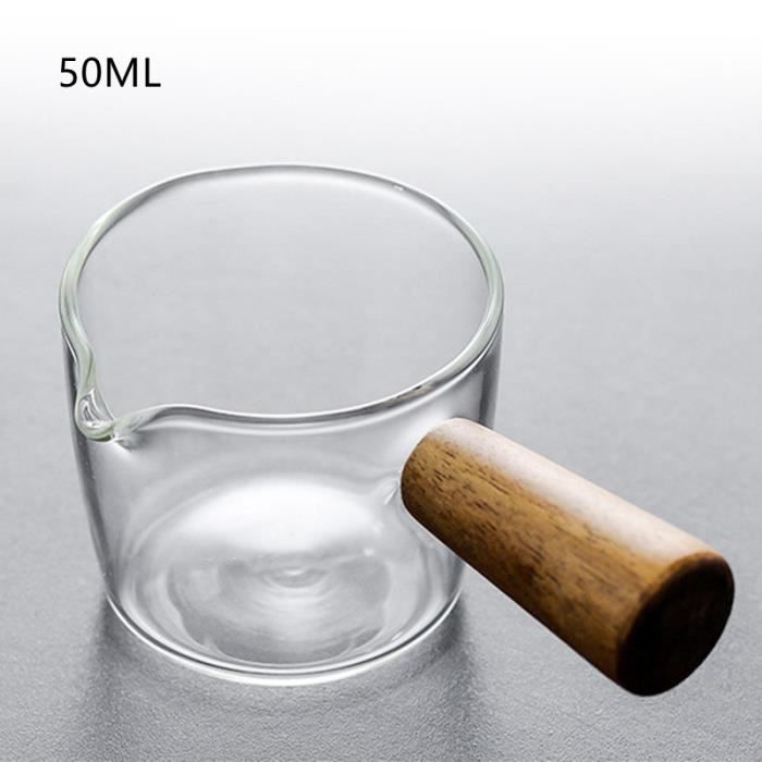 Tasse à expresso en verre épaissi,résistante à la chaleur,tasse à mesurer graduée,concentré,tasse à café- C-50ml[E311]