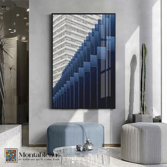 Décoration murale - Tableau décoratif - 60x40 cm - Impression sur bâche premium - Cadre noir
