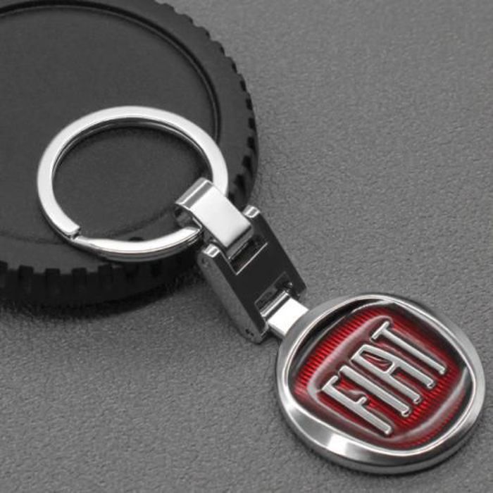 Porte-clés - GENERIC - Fiat - Modèle élégant - Métal inoxydable - Cadeau idéal