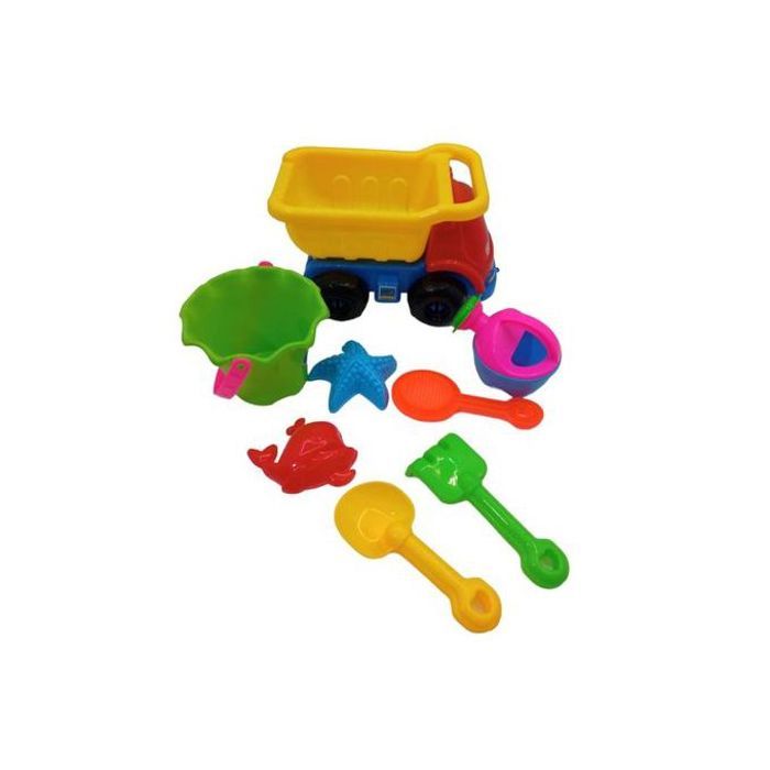 Jeux de plage amusants camion avec accessoires, ensemble de sable (8 pièces)