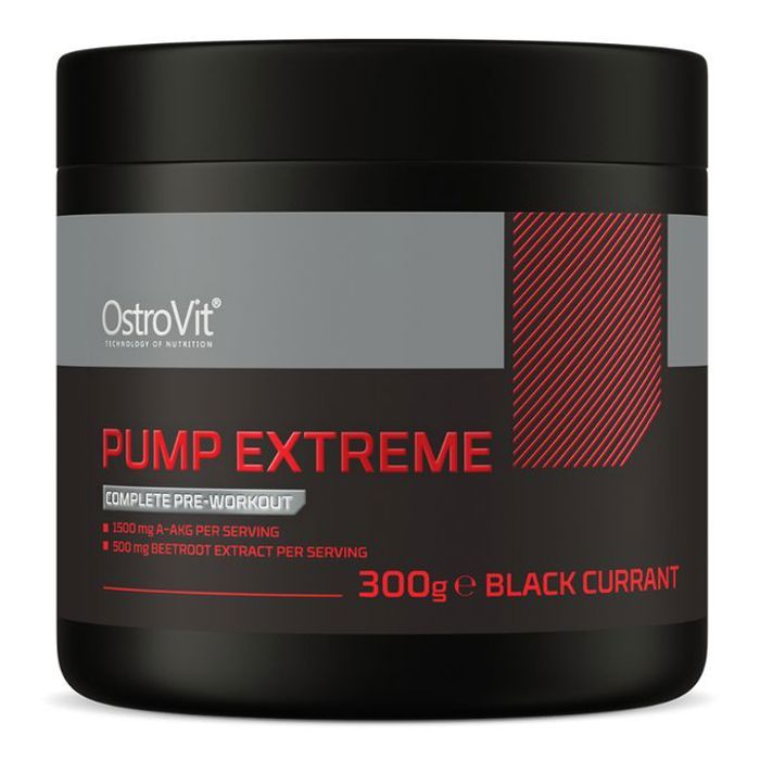 PUMP Extrem 300 g Black Currant- Pre-Workout, Caféine, Citrulline, AAKG, Bêta-Alanine