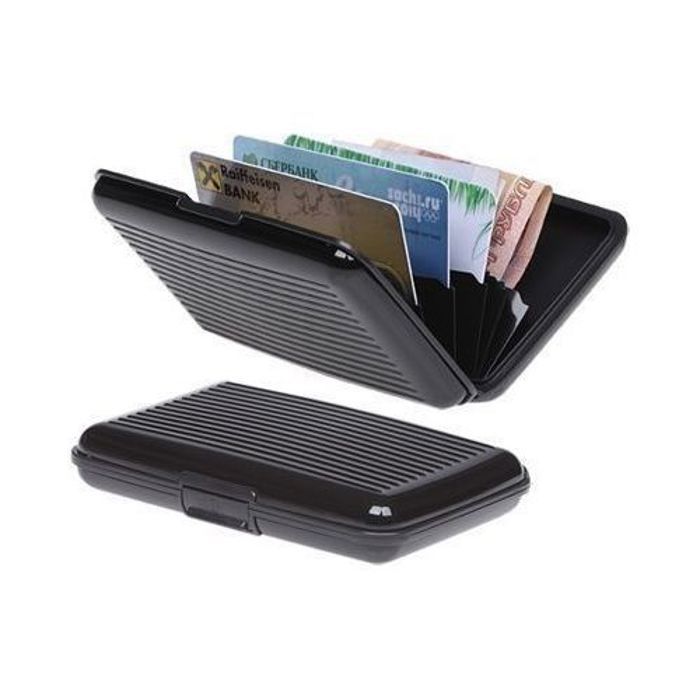 Porte Cartes et billets - Non spécifié - Noir - Aluminium - Mixte - Adulte