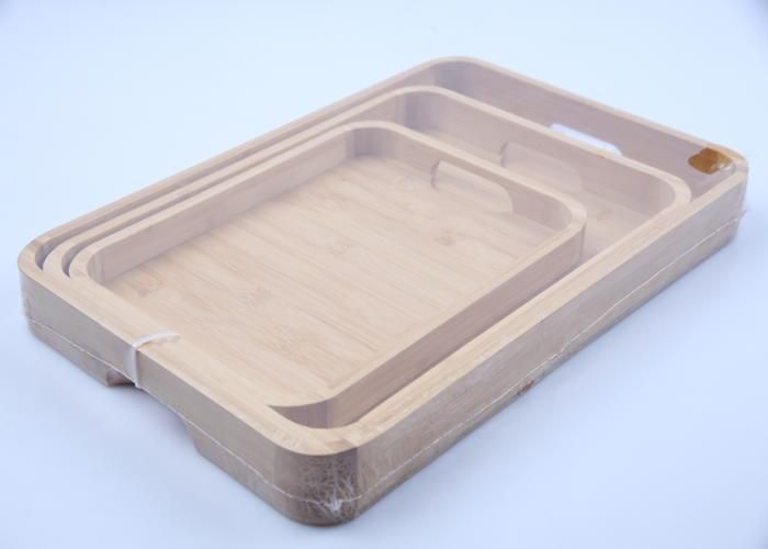 Set 3 plateaux en bambou VC Main ST002S3B2
