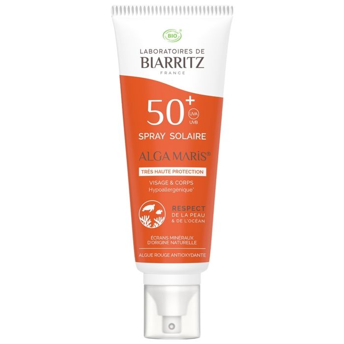 Spray Solaire Bio - Laboratoires de Biarritz - Algamaris - SPF50+ - 100ml - Hypoallergénique