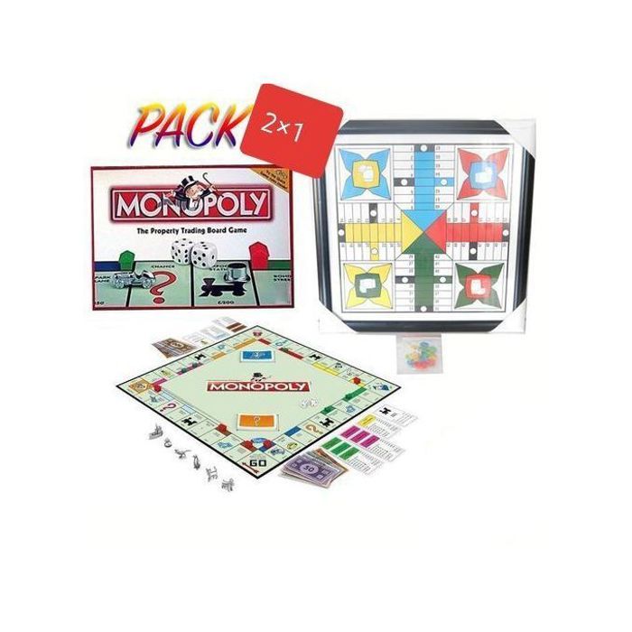 Pack 2×1 monopoly et parchisi pour +8ans