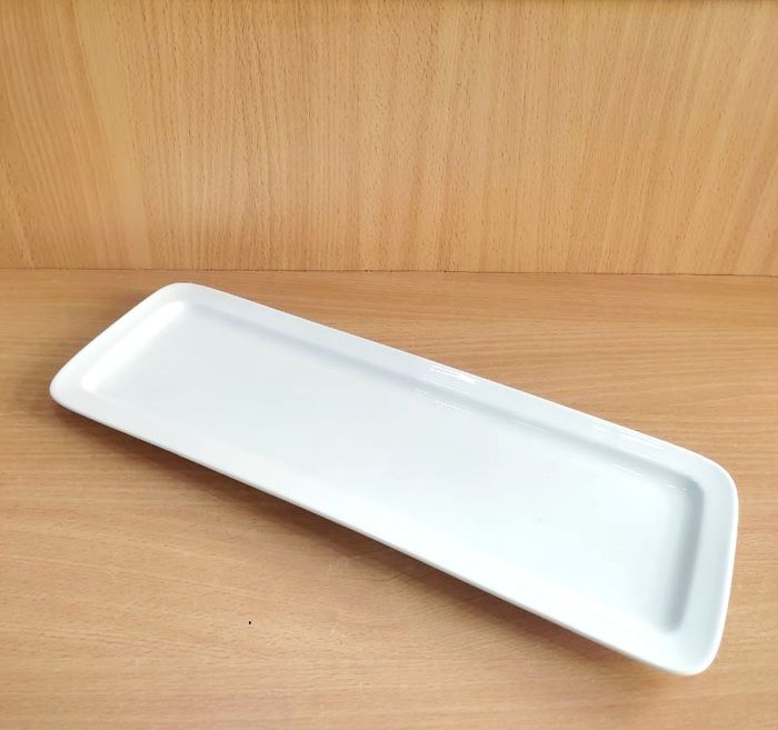 Plat à servir - MARQUE - Y-118 - Porcelaine blanche - 40x13 cm - Compatible lave-vaisselle