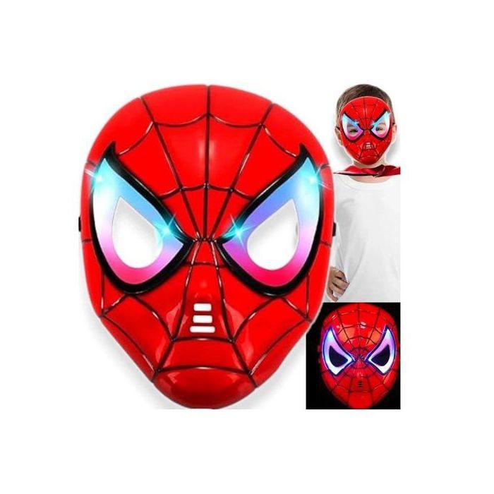 Masque Spider-man de cosplay avec lumière LED, masque pour costume de super-héros