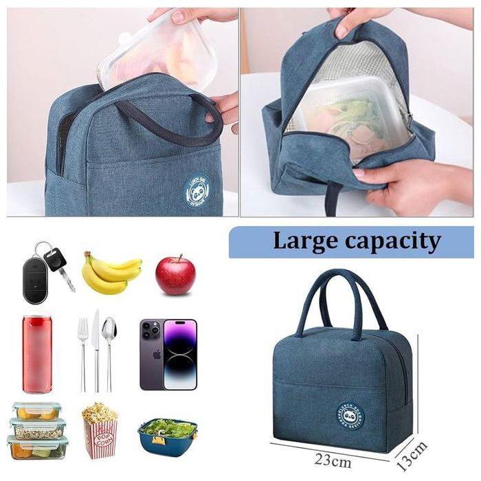 Sac Isotherme Repas,Petit Panier Repas,Mini Sac à Lunch Isolé en Étanche,Déjeuner Waterproof avec Feuille d'Aluminium