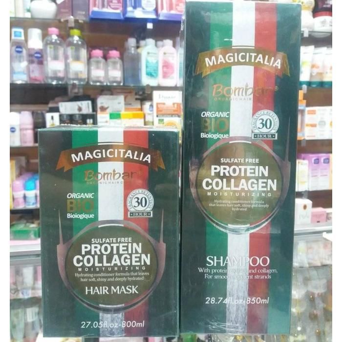 MAGICITALIA Shampooing et masque  Hydratant au Collagène –| Sans Sulfates & Bio