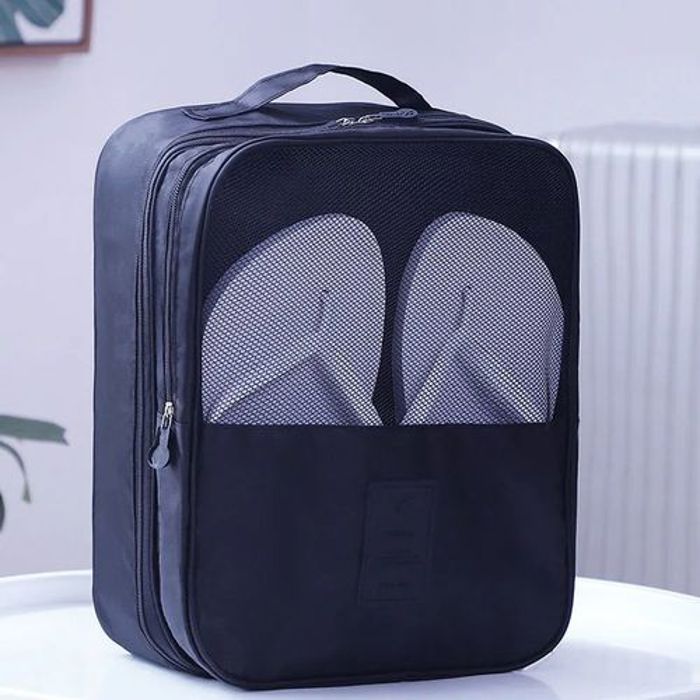 Sac à chaussures de voyage imperméable à double couche en maille