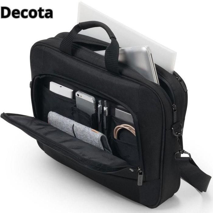 Sacoche ordinateur - DICOTA - Eco Top Traveller Base - jusqu’à 15 pouces - PET recyclé - Noir