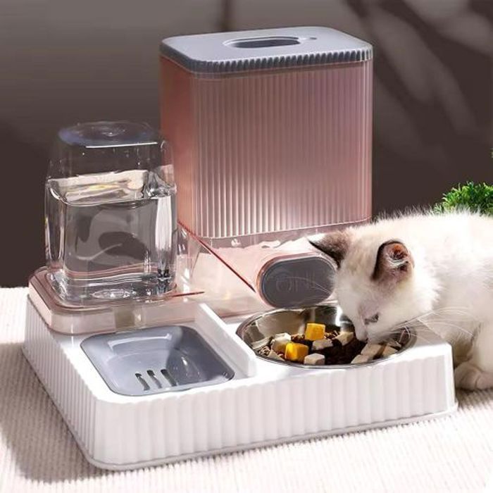 Pet Distributeur automatique de nourriture pour chat et chien, bol d'alimentation et d'eau pour animaux de compagnie
